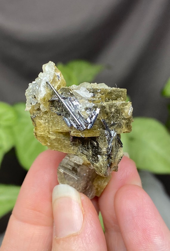 Siderite cluster with Calcite and Rutile