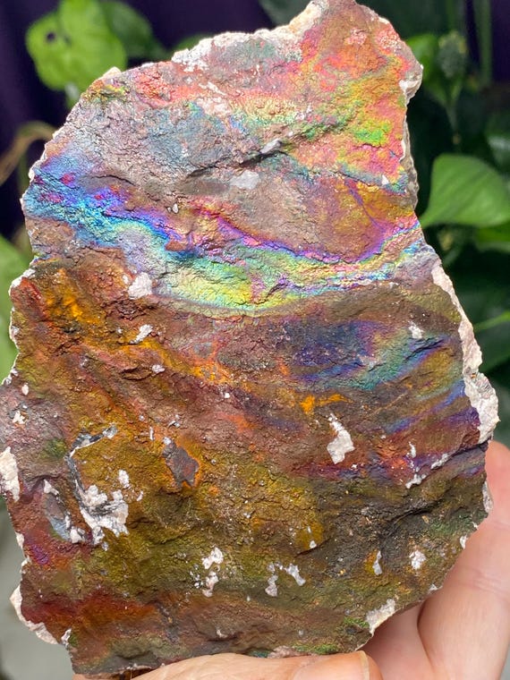 Graves Mountain Quartz with Rainbow Iridescent Hematite