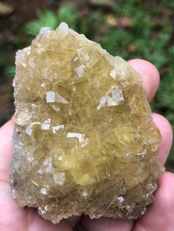 Yellow Fluorite with Dolomite
