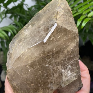Healed Smoky Quartz with Calcite