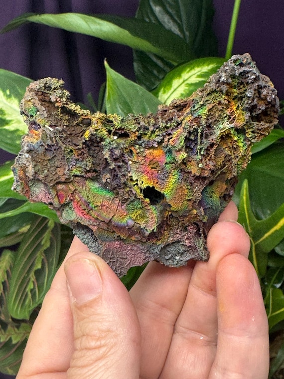 Graves Mountain Quartz with Rainbow Iridescent Hematite~Ledford’s Minerals