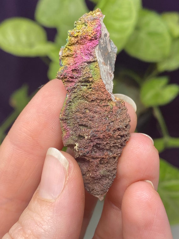 Colorful Graves Mountain Quartz with Iridescent Hematite