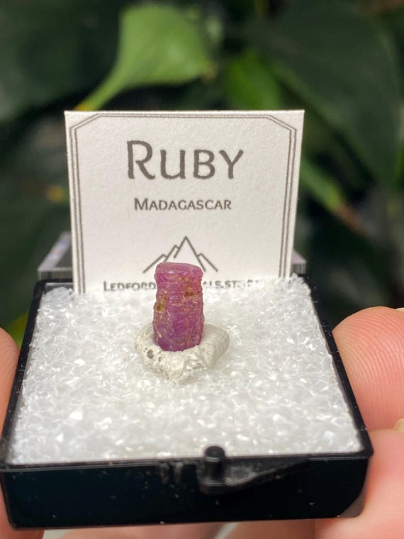 UV Reactive Madagascar Ruby Thumbnail~Nature Made Goods~Ledford's Minerals