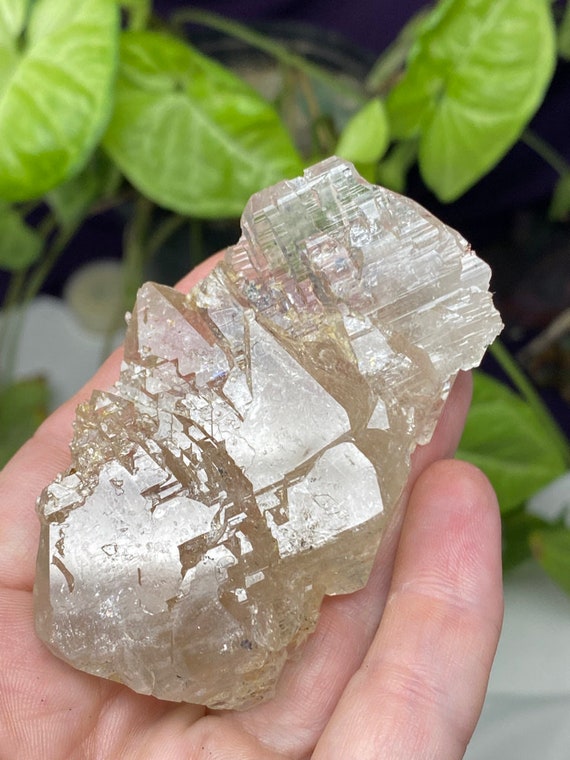 Beautiful Hiddenite North Carolina Double Terminated Elestial Quartz with Red Rutile