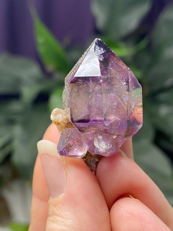 Zimbabwe Amethyst Cluster with Red Hematite Inclusions