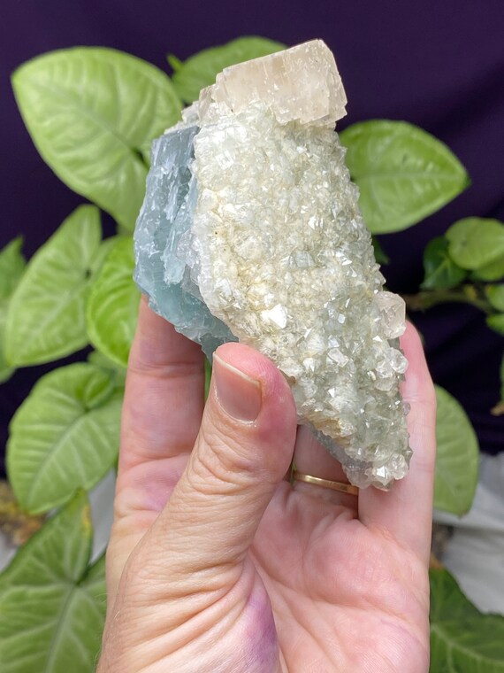 ブルーフローライト、クォーツ、ピンクフローライト - Etsy 日本