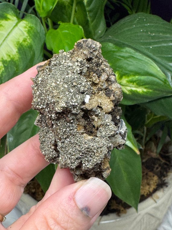 Quartz and Calcite with Chalcopyrite~Hiddenite, NC~NAEM~Ex Terry Ledford~Nature Made Goods ~Ledford’s Minerals