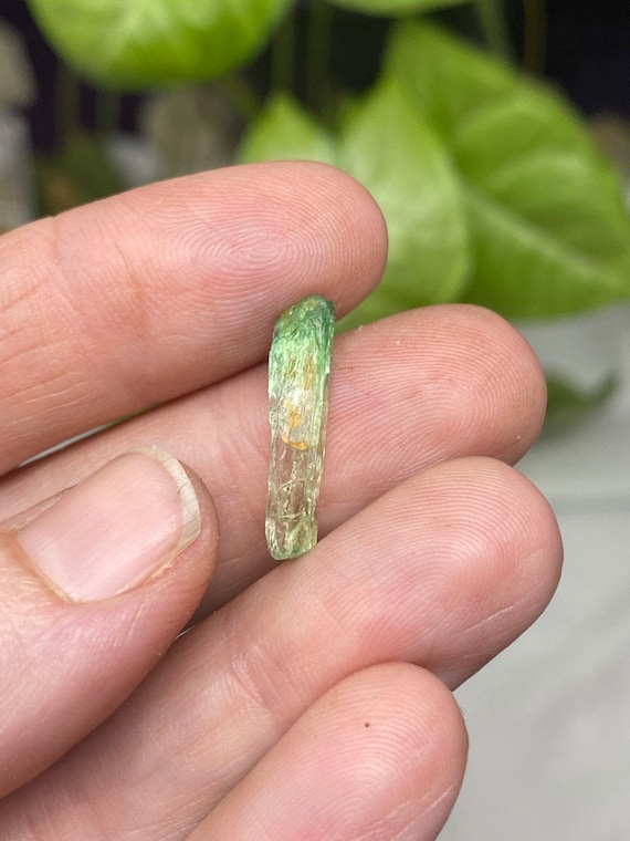 Rare Chromium Green North Carolina Bicolor Hiddenite Crystal