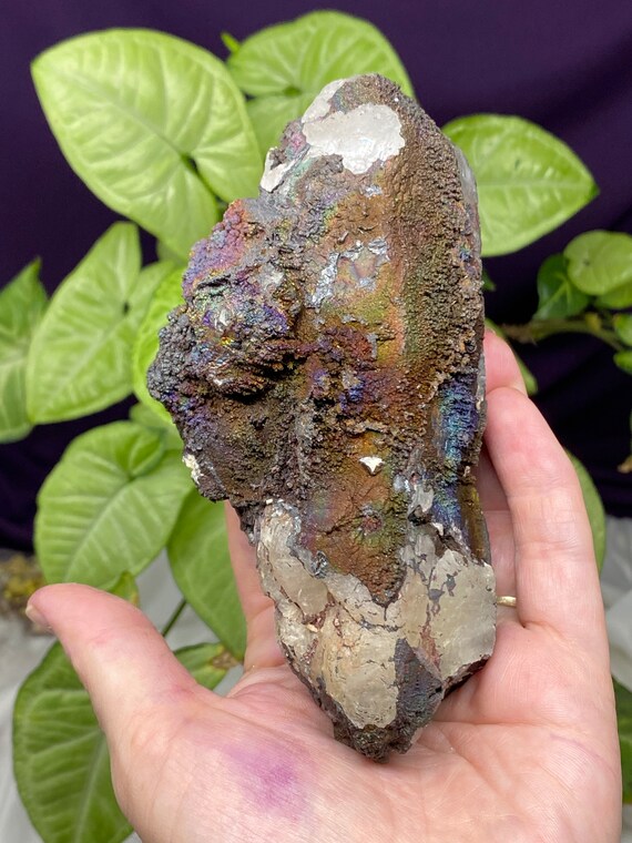 Graves Mountain Quartz With Rainbow Iridescent Hematite