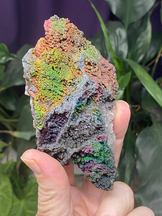 Graves Mountain Quartz With Rainbow Iridescent Hematite - Etsy