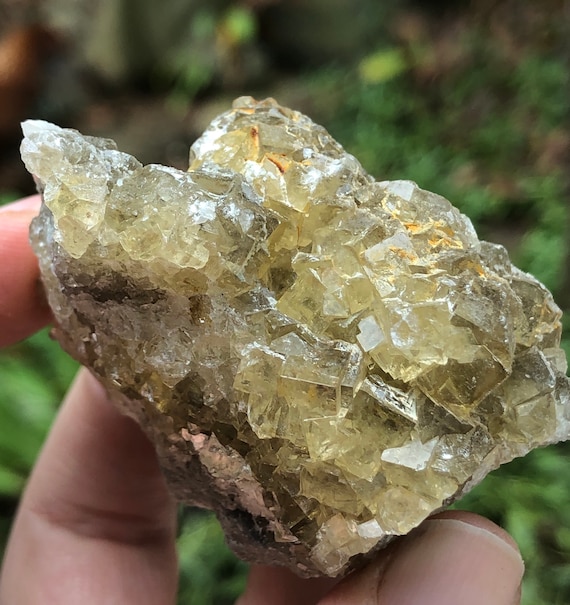 Yellow Fluorite with Dolomite