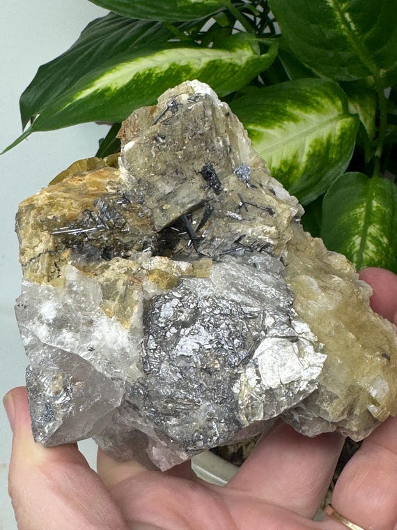 Lustrous Calcite, Siderite, and Quartz with Ruticulated Rutile~Hiddenite, North Carolina~Ex Terry Ledford~Ledford’s Minerals