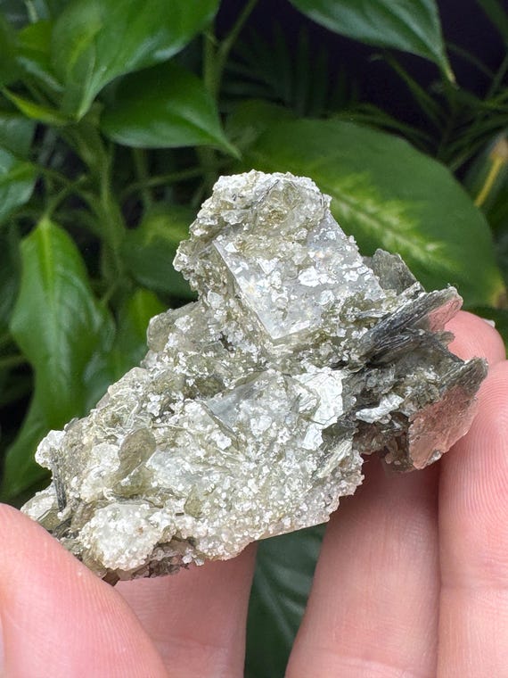 Calcite and Mica with Rutile~Hiddenite, NC~NAEM~Ex Terry Ledford ~Ledford’s Minerals