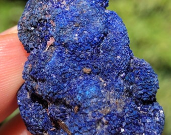 ツメブアズライト標本、鮮やかなブルーの結晶 - Etsy 日本