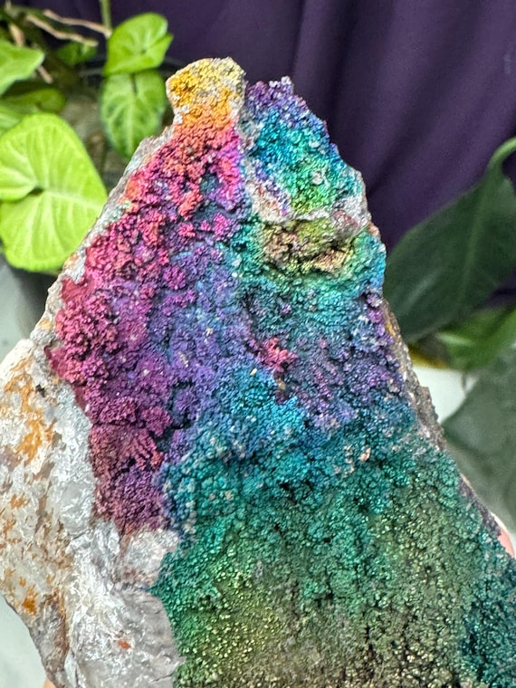Quartz with Rainbow Iridescent Hematite~Graves Mountain Mine, GA~Ex Terry Ledford Collection~Ledford’s Minerals