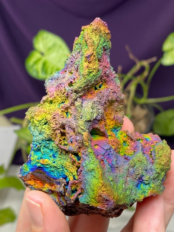 Graves Mountain Quartz with Rainbow Iridescent Hematite