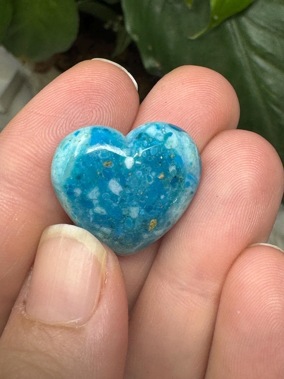 Vibrant Heart Shaped Gem Silica Cabochon~Inspiration Mine, Arizona~Nature Made Goods~Ledford’s Minerals