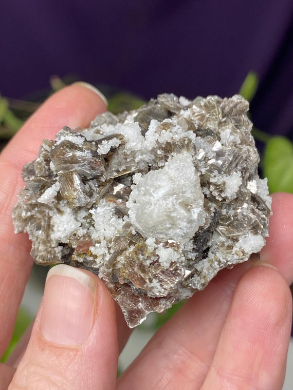 North Carolina Emerald Mine Albite and Calcite on Mica