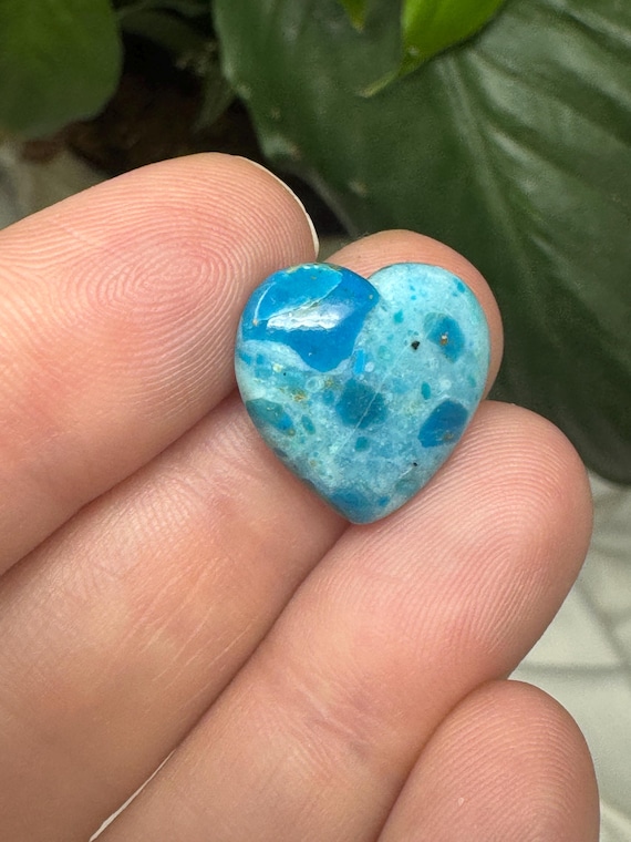 Vibrant Heart Shaped Gem Silica Cabochon~Inspiration Mine, Arizona~Nature Made Goods~Ledford’s Minerals