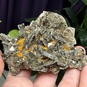 Lustrous Hiddenite North Carolina Green Mica Cluster with Red Rutile-Ex Terry Ledford Collection