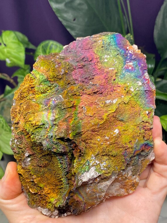 Graves Mountain Quartz with Rainbow Iridescent Hematite