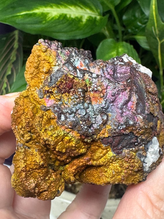 Graves Mountain Quartz with Rainbow Iridescent Hematite~Ledford’s Minerals