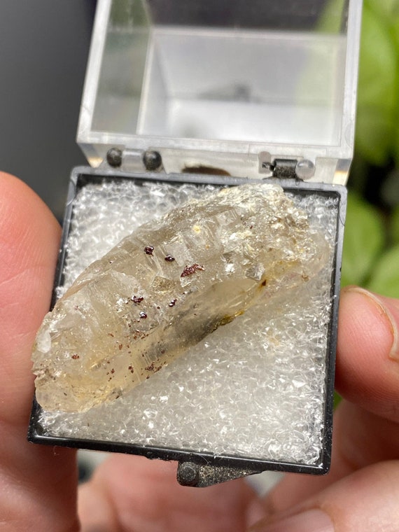 North American Emerald Mine Hiddenite NC  Quartz with Rutile ThumbnailEx Terry Ledford Collection~Nature Made Goods~Ledford's Minerals