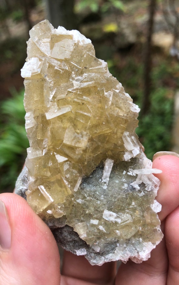 Yellow Fluorite with Dolomite