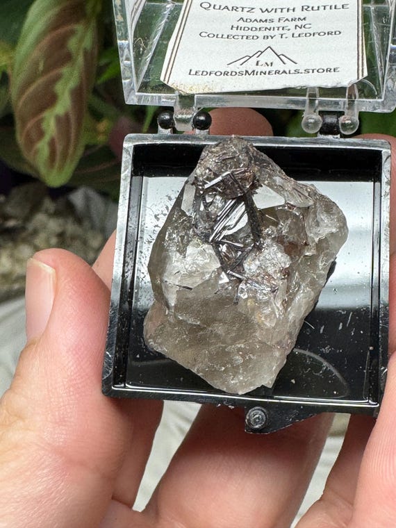 North Carolina Quartz with Rutile Thumbnail ~North American Emerald Mine~Hiddenite North Carolina~Ledford’s Minerals