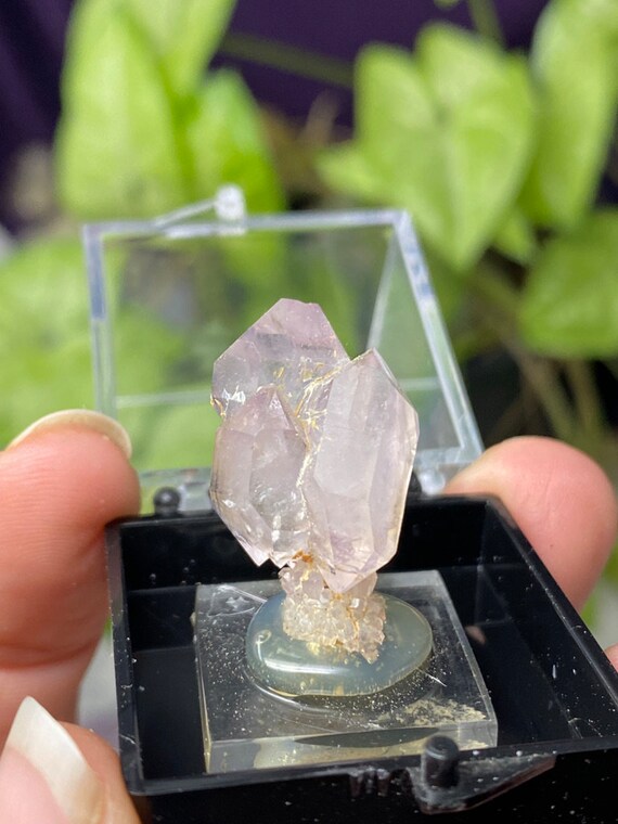 Beautiful Double Terminated Lilac Jackson’s Crossroads (JXR) Amethyst Cluster Thumbnail