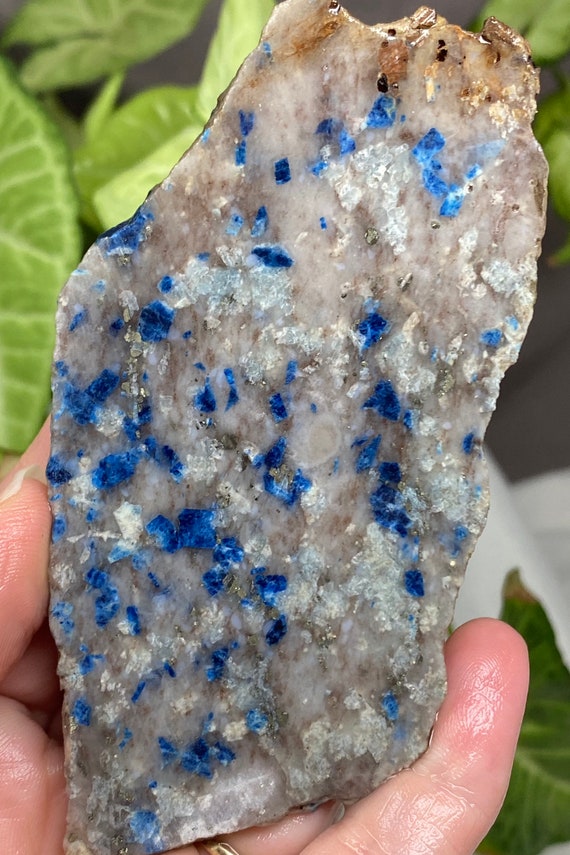 Lazulite, Pyrite, Kyanite and Quartz Cabbing Rough Slab