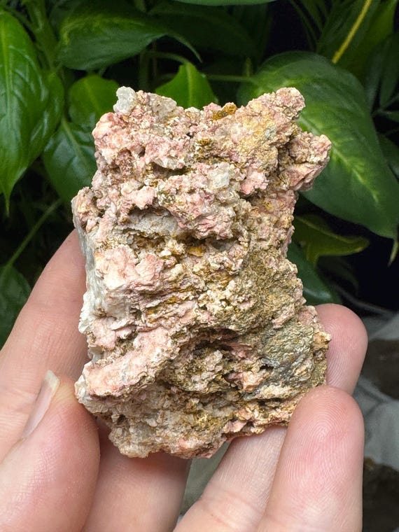 Pink Feldspar Quartz Matrix Mineral Specimen, Woodlawn Quarry