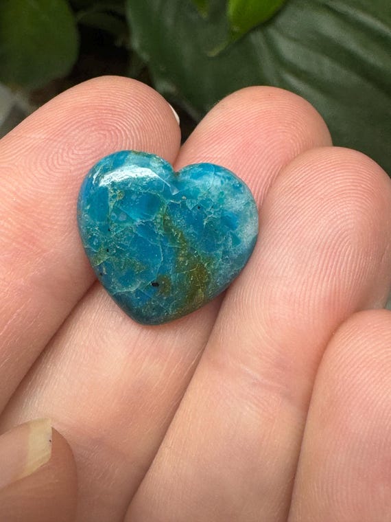 Vibrant Heart Shaped Gem Silica Cabochon~Inspiration Mine, Arizona~Nature Made Goods~Ledford’s Minerals