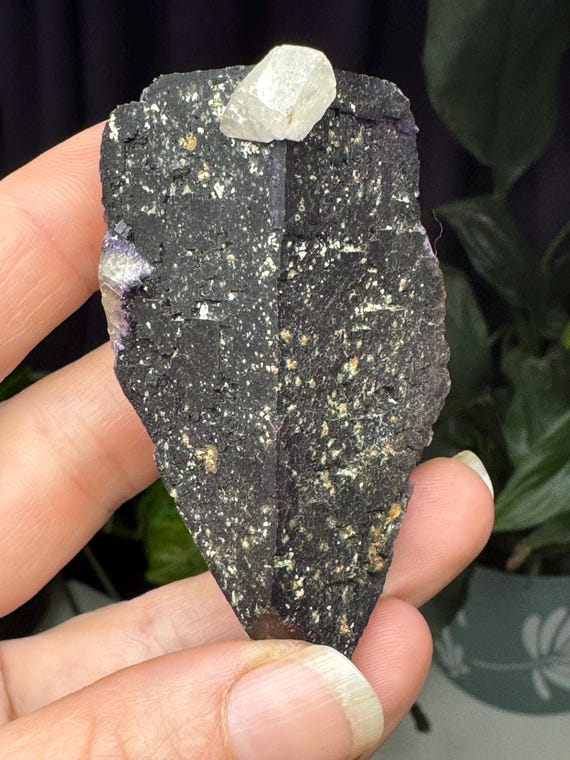 Purple and Yellow Fluorite with Calcite~Elmwood area~Private location