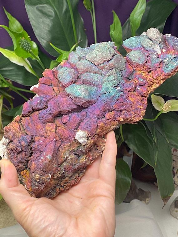 Large Graves Mountain Quartz Cluster with Rainbow Iridescent Hematite~Ex Terry Ledford Collection~Nature Made Goods~Ledford's Minerals