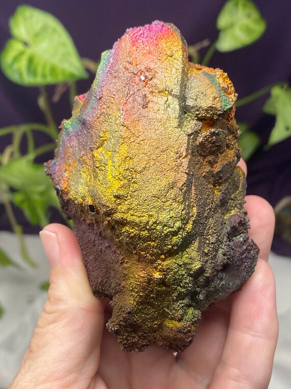 Graves Mountain Quartz With Rainbow Iridescent Hematite
