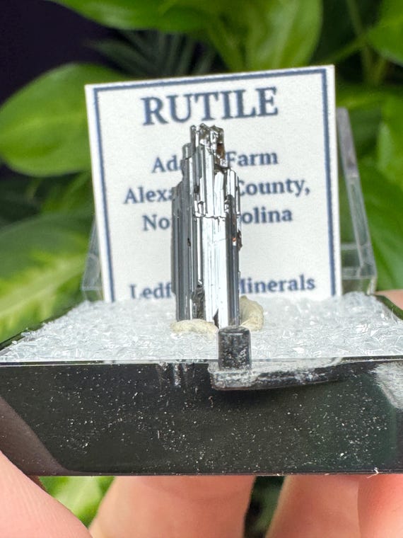 Hiddenite North Carolina Adams Farm Rutile Thumbnail~Crystalline Dream Minerals~Ledfords Minerals