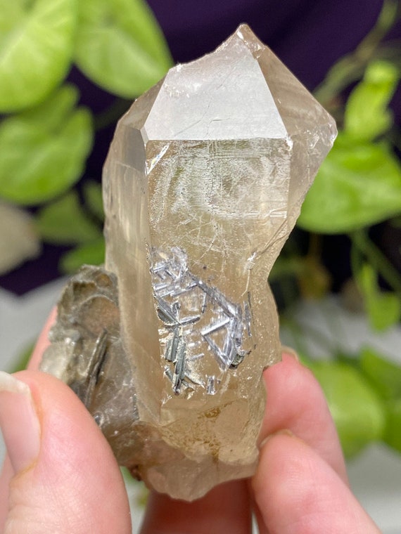 Quartz with Reticulated Rutile~Hiddenite NC~Ex Terry Ledford Collection~Nature Made Goods
