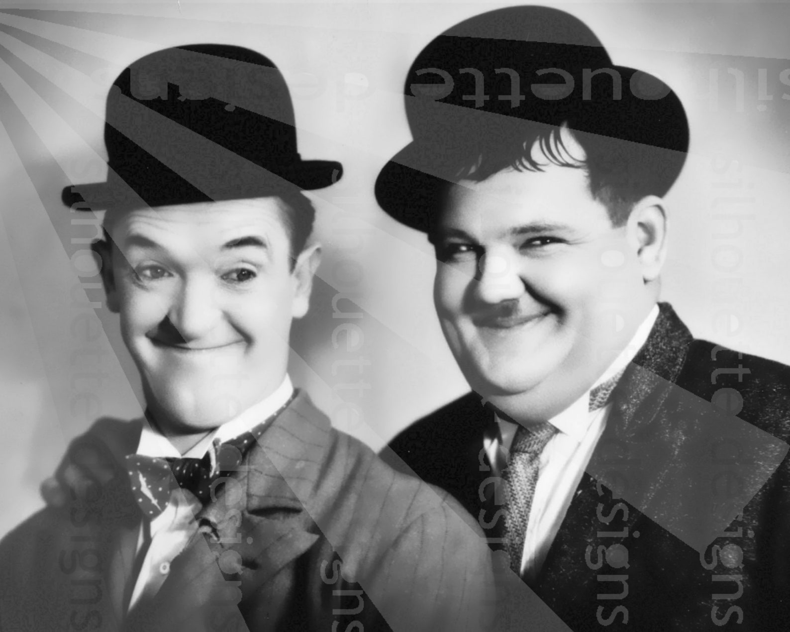Laurel and Hardy photograph wallart poster download | Etsy