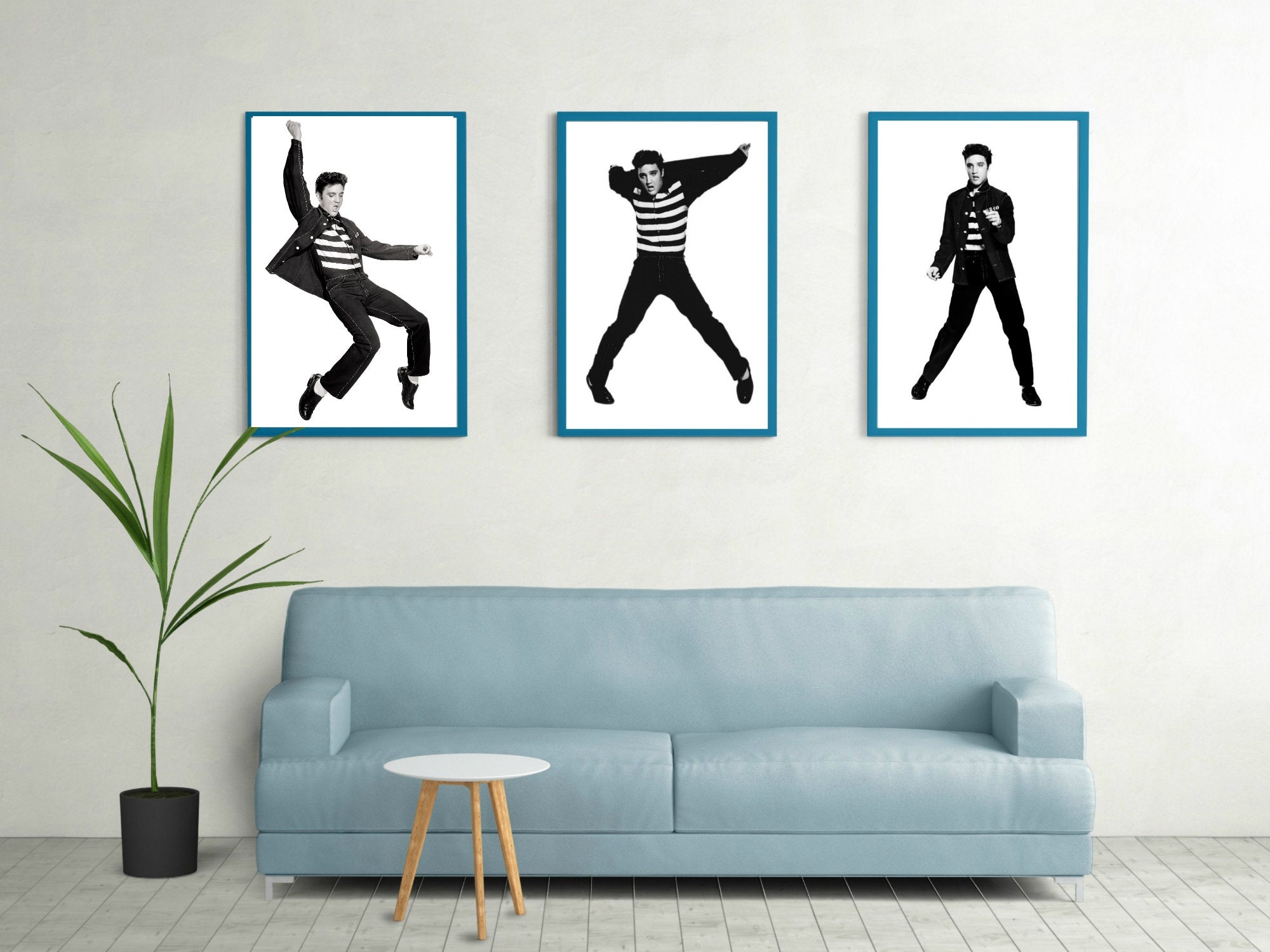 Wall art Elvis Presley set of 3 wallart prints 3 sizes Etsy