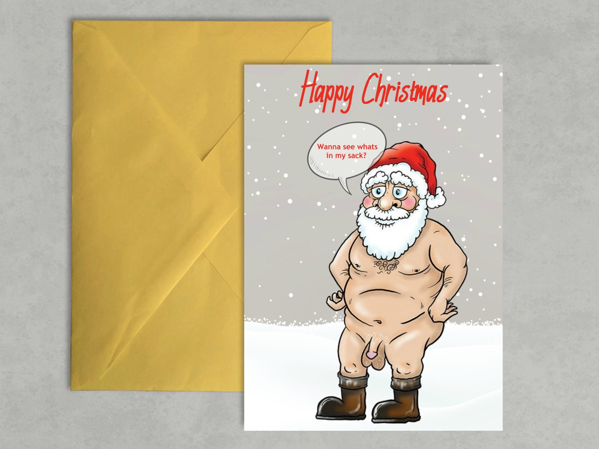 Christmas Card Adult Male Female Instant Download Rude Etsy