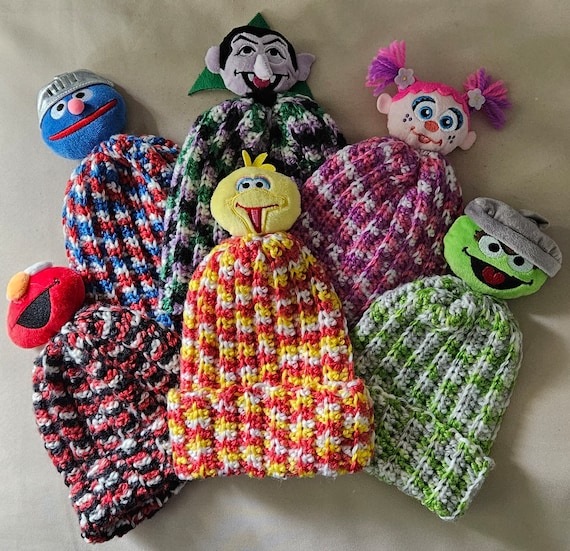 Children's Sesame Street Character Ski Hat, Elmo, Big Bird, Cookie