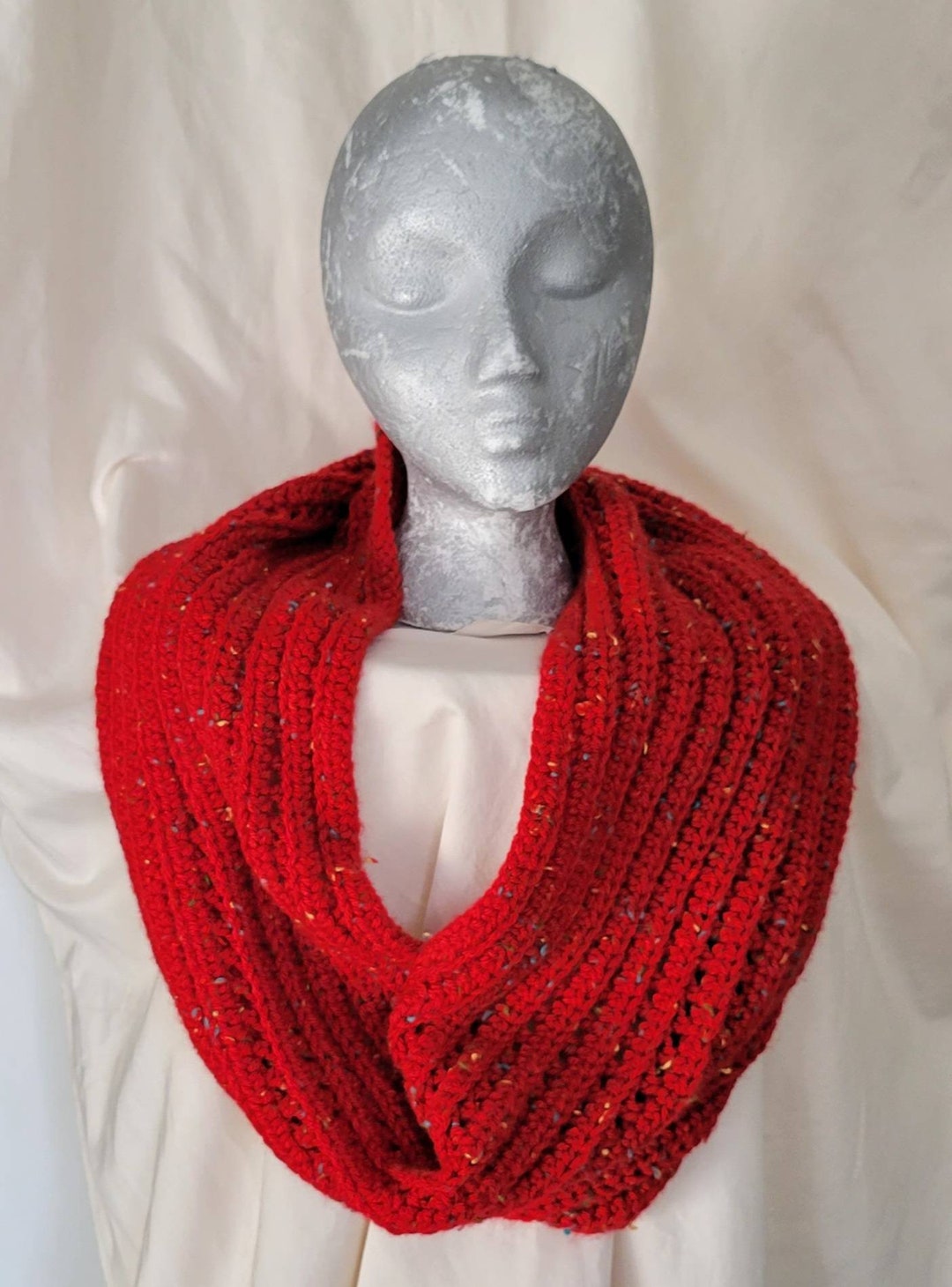 Red Infinity Scarf - Etsy