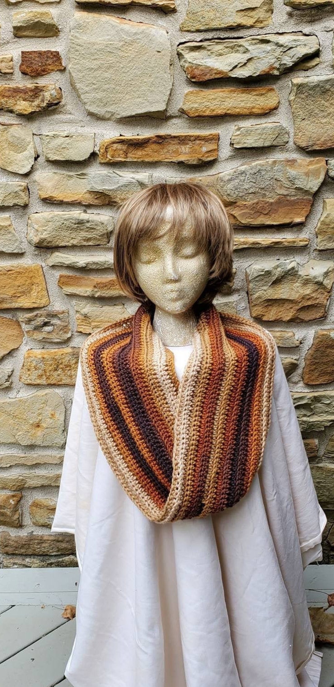 Infinity Neck Scarf Handmade Scarf Unisex Scarf Crocheted Etsy UK