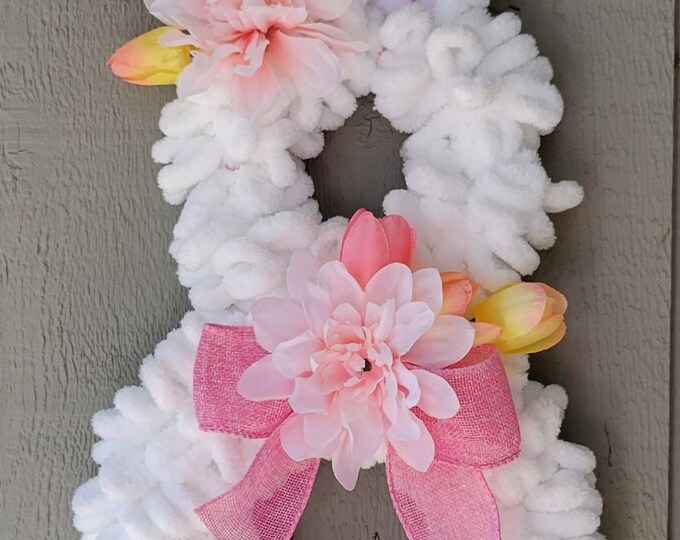 Easter Decoration. Easter Bunny Wreath. Spring Wreath. Easter Wall