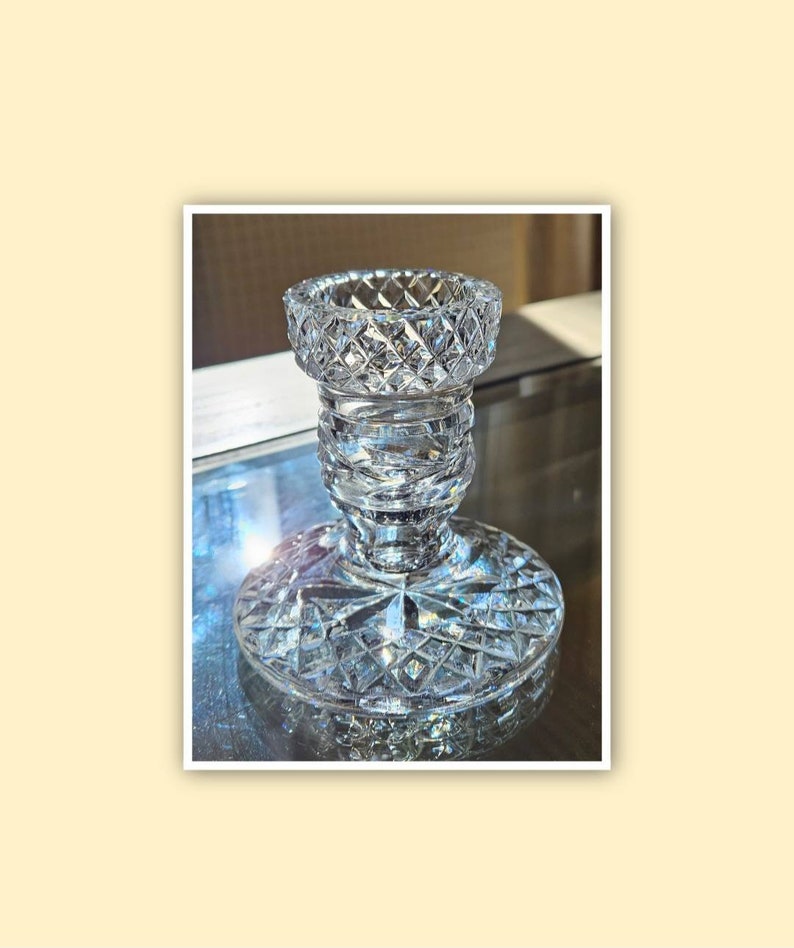 Waterford Crystal Candlestick. Crystal Candle Holder. Vintage. Etsy