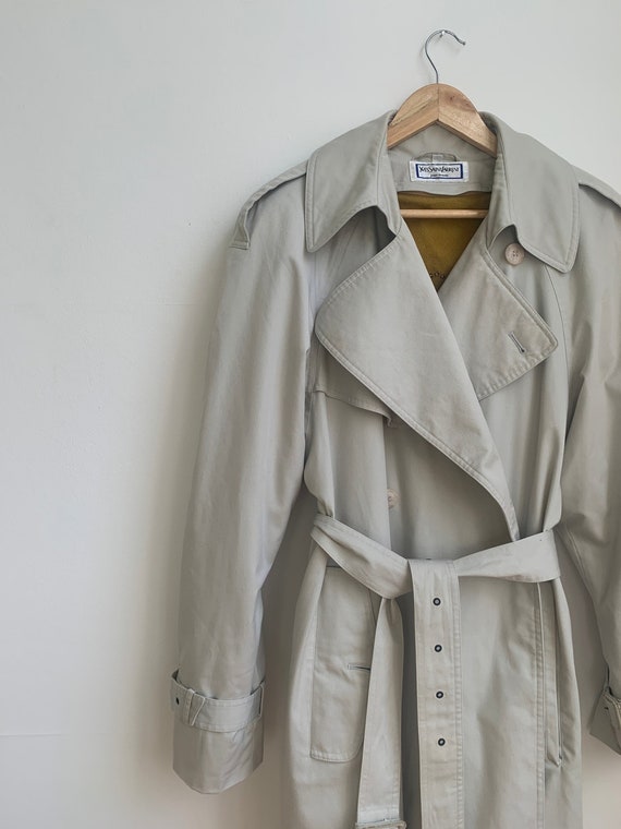 yves saint laurent trench coat mens