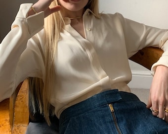 donna karan silk blouse