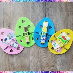 Osterei aus Filz, Geldgeschenk, Geschenk Ostern, Besteckhalter