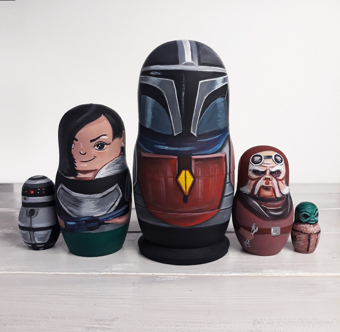 Nesting Dolls Mandalorian Baby yoda Nesting dolls Babushka Etsy